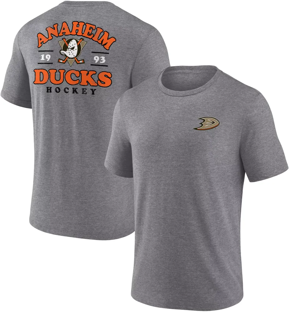 NHL Anaheim Ducks 2-Hit Tri-Blend Grey T-Shirt