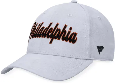 NHL Adult Philadelphia Flyers Vintage Suede Grey Adjustable Hat