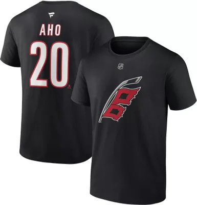 NHL Carolina Hurricanes Sebastian Aho #20 Black T-Shirt