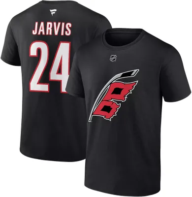 NHL Carolina Hurricanes Seth Jarvis #24 Black T-Shirt