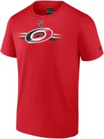 NHL Carolina Hurricanes 2023 Authentic Pro Secondary Logo Red T-Shirt