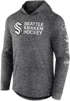 NHL Seattle Kraken Iced Out Slub Black Long Sleeve Hoodie Shirt