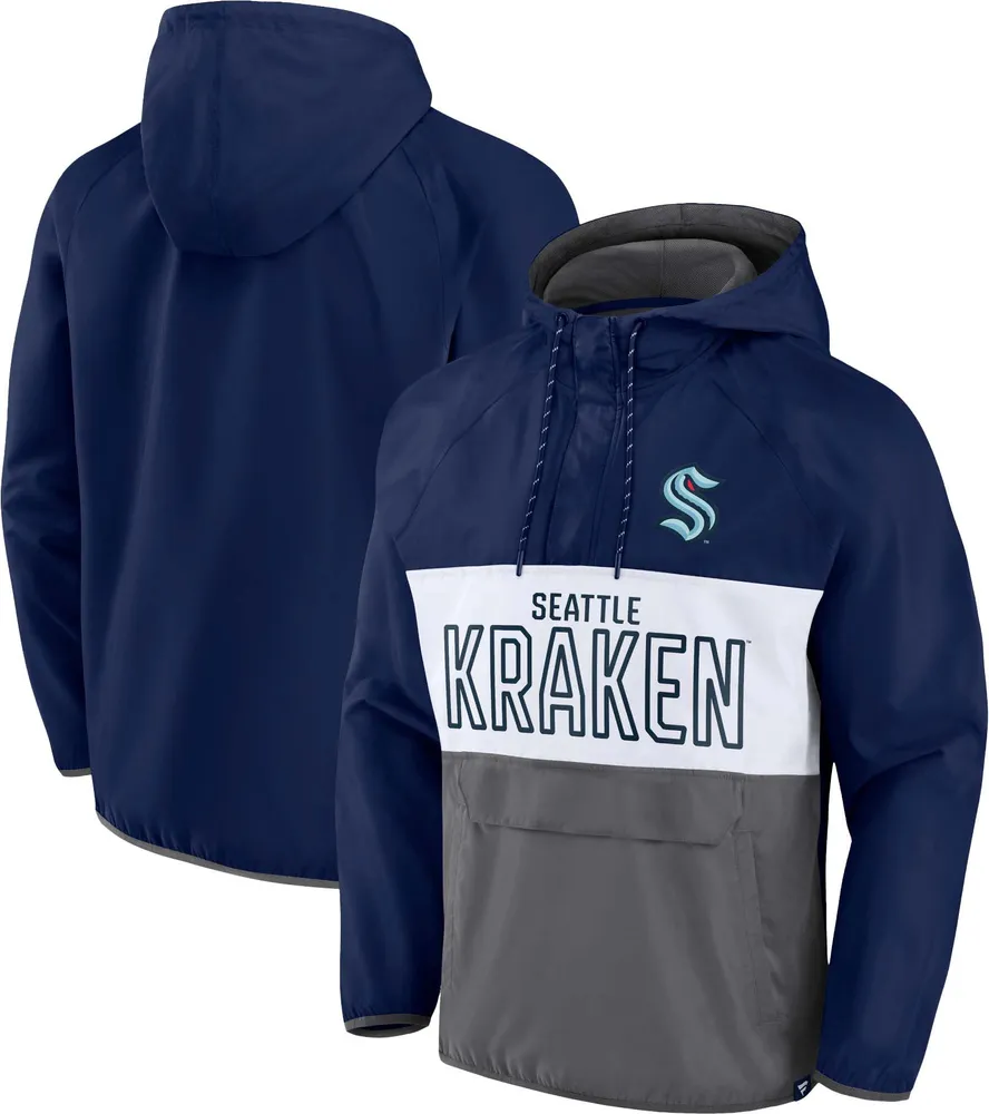 NHL Seattle Kraken Defender Navy Pullover Jacket