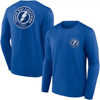 Men's Tampa Bay Lightning Tri-Blend Shoulder Patch Logo Tee Small