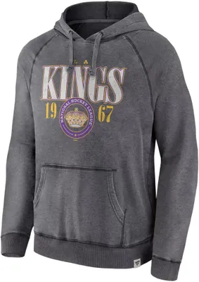 NHL Los Angeles Kings Vintage Snow Wash Grey Pullover Hoodie