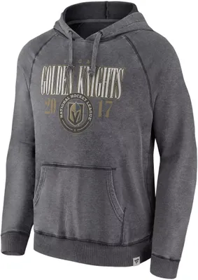 NHL Vegas Golden Knights Vintage Snow Wash Grey Pullover Hoodie