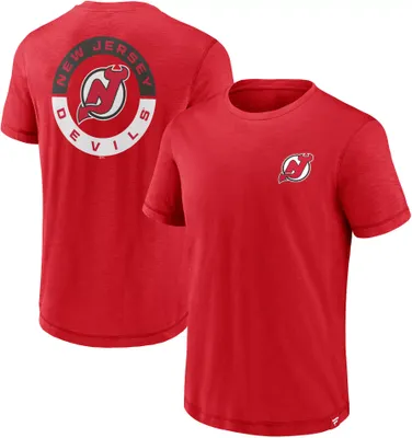 NHL New Jersey Devils 2-Hit Logo Red T-Shirt