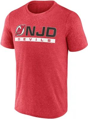 NHL New Jersey Devils Logo Red Tri-Blend T-Shirt