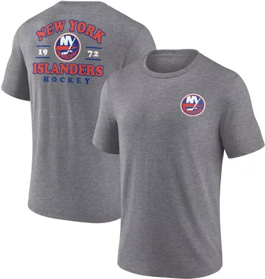 NHL New York Islanders 2-Hit Tri-Blend Grey T-Shirt