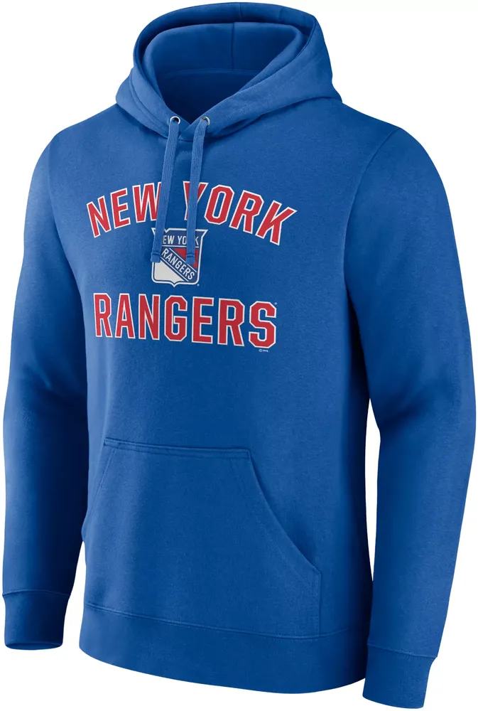 NHL New York Rangers Victory Arch Royal Pullover Hoodie