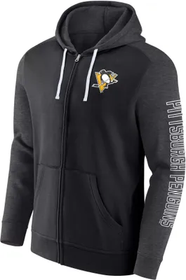 NHL Pittsburgh Penguins Sleeve Hits Black Full-Zip Hoodie