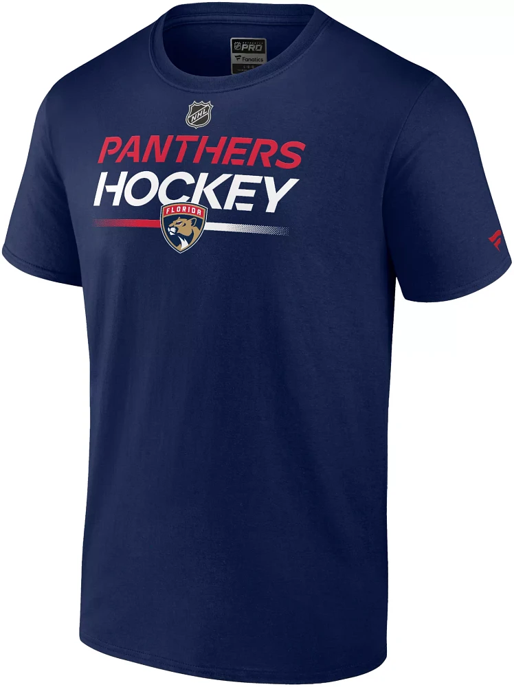 NHL Florida Panthers 2023 Authentic Pro Primary Logo Navy T-Shirt