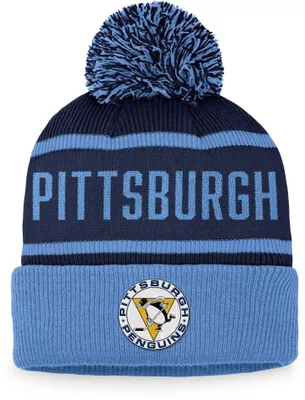 NHL Pittsburgh Penguins Vintage Navy Pom Cuffed Beanie