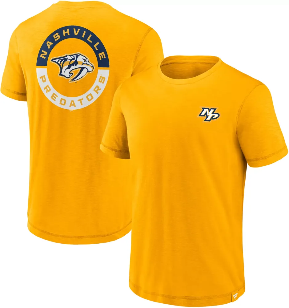 NHL Nashville Predators 2-Hit Logo Gold T-Shirt