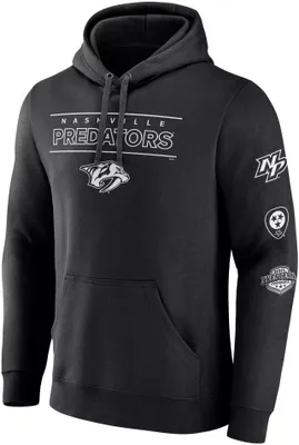 NHL Nashville Predators Sleeve Hits Black Pullover Hoodie