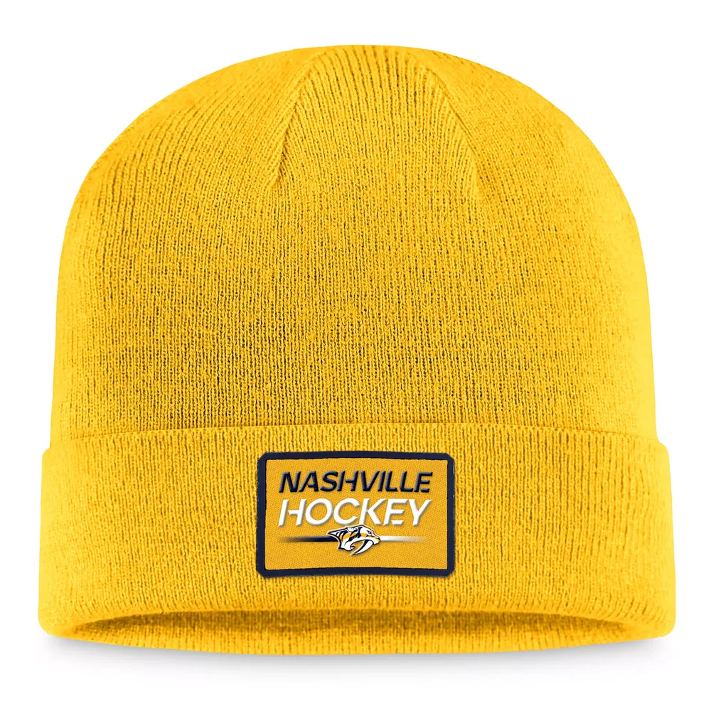 NHL Nashville Predators 2023 Authentic Pro Prime Yellow Cuffed Beanie