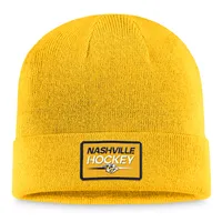 NHL Nashville Predators 2023 Authentic Pro Prime Yellow Cuffed Beanie