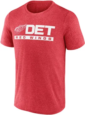 NHL Detroit Red Wings Logo Red Tri-Blend T-Shirt