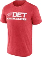 NHL Detroit Red Wings Logo Red Tri-Blend T-Shirt