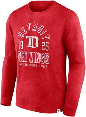 NHL Detroit Red Wings Vintage Bi-Blend Red Long Sleeve Shirt