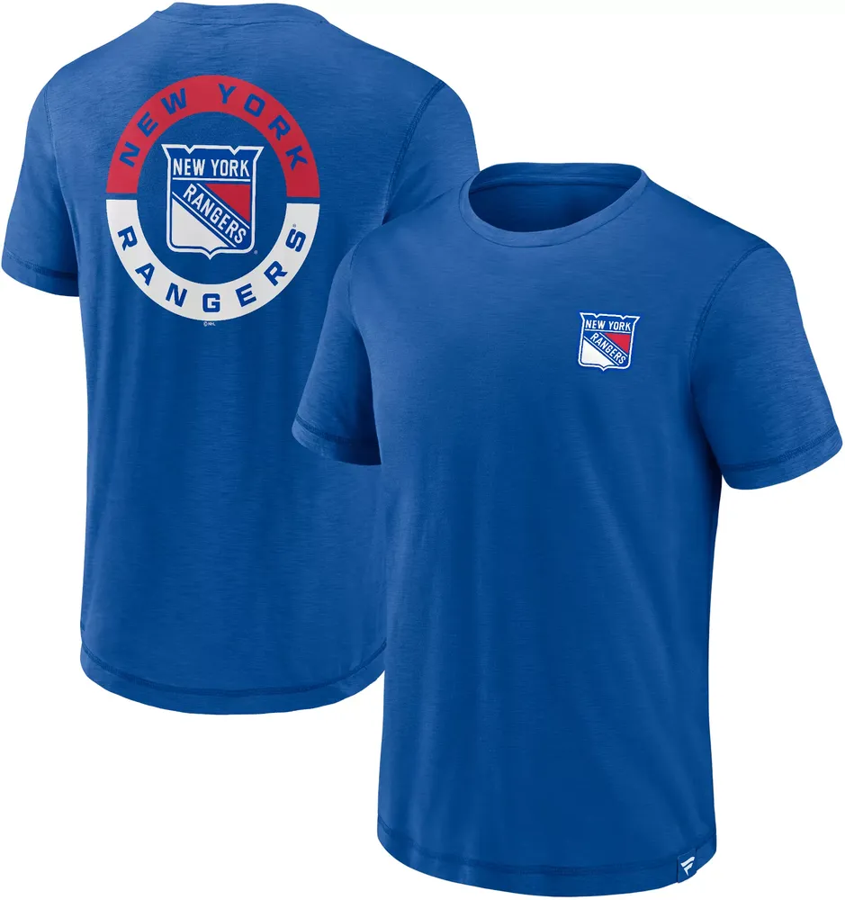 NHL New York Rangers 2-Hit Logo Blue T-Shirt