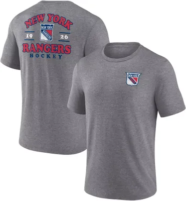 NHL New York Rangers 2-Hit Tri-Blend Grey T-Shirt