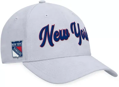 NHL New York Rangers Vintage Suede Grey Snapback Hat