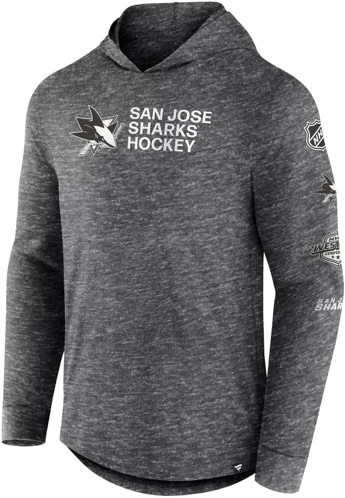 NHL San Jose Sharks Iced Out Slub Black Long Sleeve Hoodie Shirt