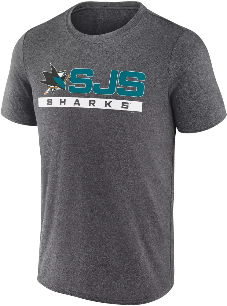 NHL San Jose Sharks Logo Grey Tri-Blend T-Shirt