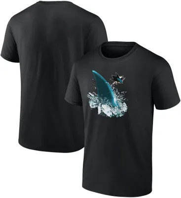 NHL San Jose Sharks Ice Cluster Black T-Shirt