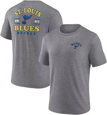 NHL St. Louis Blues 2-Hit Tri-Blend Grey T-Shirt