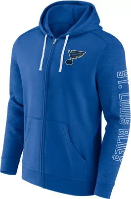 NHL St. Louis Blues Sleeve Hits Blue Full-Zip Hoodie