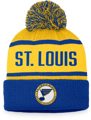 NHL St. Louis Blues Vintage Blue Pom Cuffed Beanie