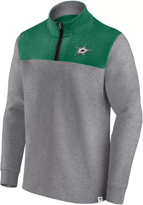 NHL Dallas Stars Vintage Grey Quarter-Zip Pullover Shirt