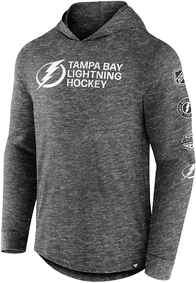 NHL Tampa Bay Lightning Iced Out Slub Black Long Sleeve Hoodie Shirt