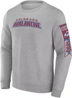 NHL Colorado Avalanche Back Court Grey Crew Neck Sweatshirt