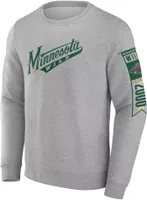 NHL Minnesota Wild Back Court Grey Crew Neck Sweatshirt