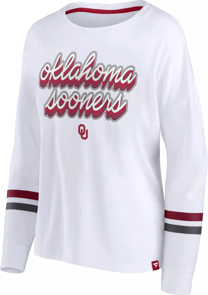 NCAA Women's Oklahoma Sooners White Iconic Long Sleeve T-Shirt