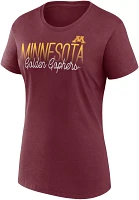 NCAA Women's Minnesota Golden Gophers Maroon Modern Crew T-Shirt