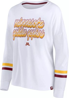 NCAA Women's Minnesota Golden Gophers White Iconic Long Sleeve T-Shirt