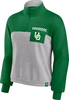 NCAA Women's Oregon Ducks Green Iconic Fleece 1/4 Zip Jacket