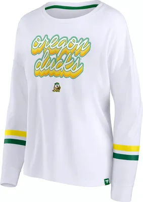 NCAA Women's Oregon Ducks White Iconic Long Sleeve T-Shirt