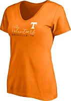 NCAA Women's Tennessee Volunteers Tennessee Orange Script V-Neck T-Shirt