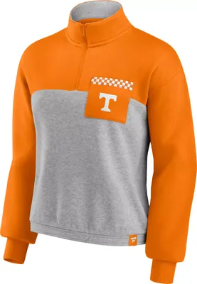 NCAA Women's Tennessee Volunteers Orange Iconic Fleece 1/4 Zip Jacket