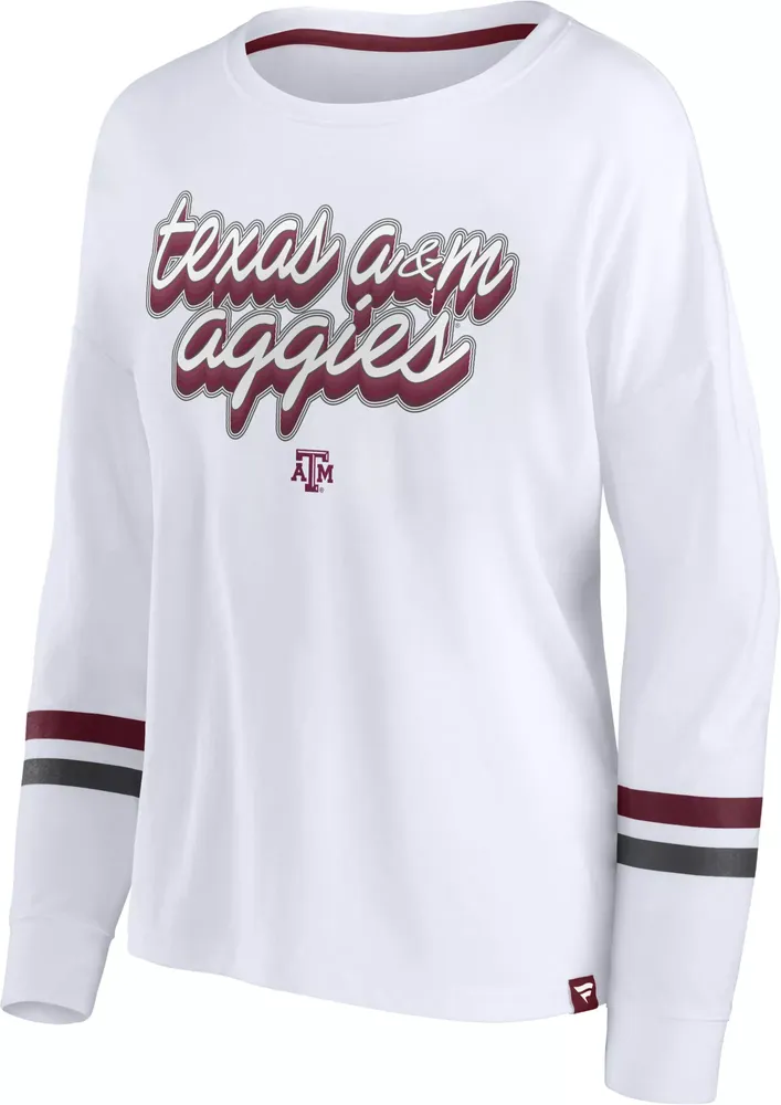 NCAA Women's Texas A&M Aggies White Iconic Long Sleeve T-Shirt