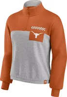 NCAA Women's Texas Longhorns Burnt Orange Iconic Fleece 1/4 Zip Jacket