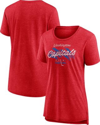 NHL Women's Washington Capitals Vintage Red Tri-Blend T-Shirt