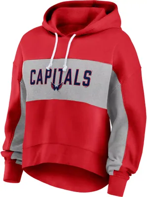 NHL Women's Washington Capitals Filled Stat Sheet Red Pullover Hoodie