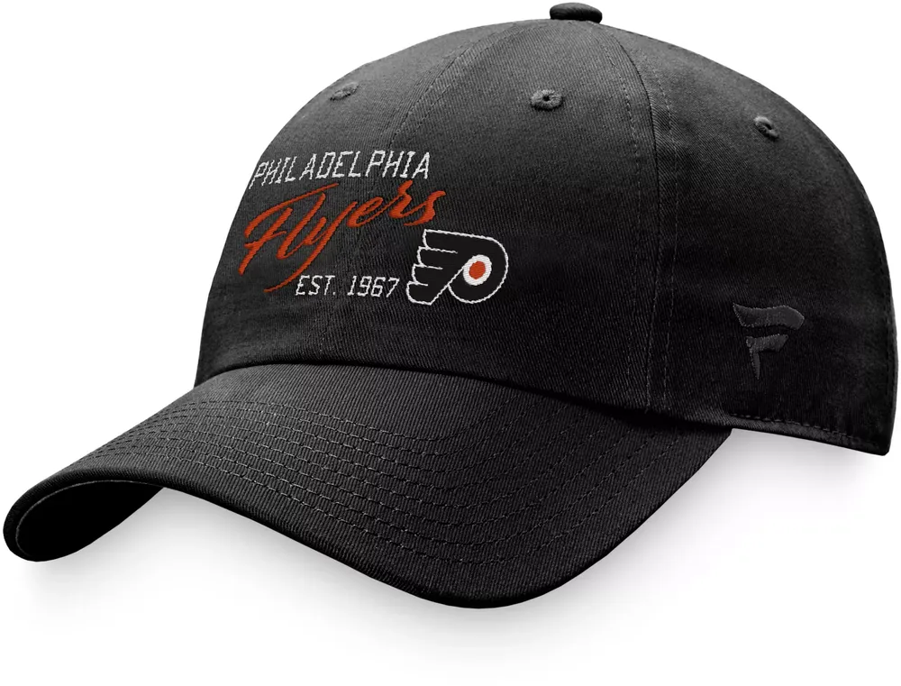 NHL Women's Philadelphia Flyers Script Black Adjustable Dad Hat