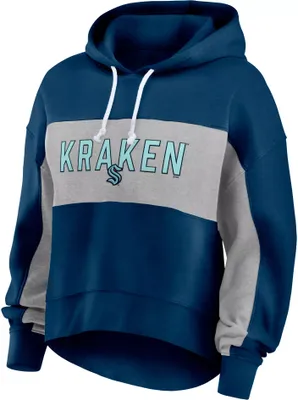 NHL Women's Seattle Kraken Filled Stat Sheet Navy Pullover Hoodie